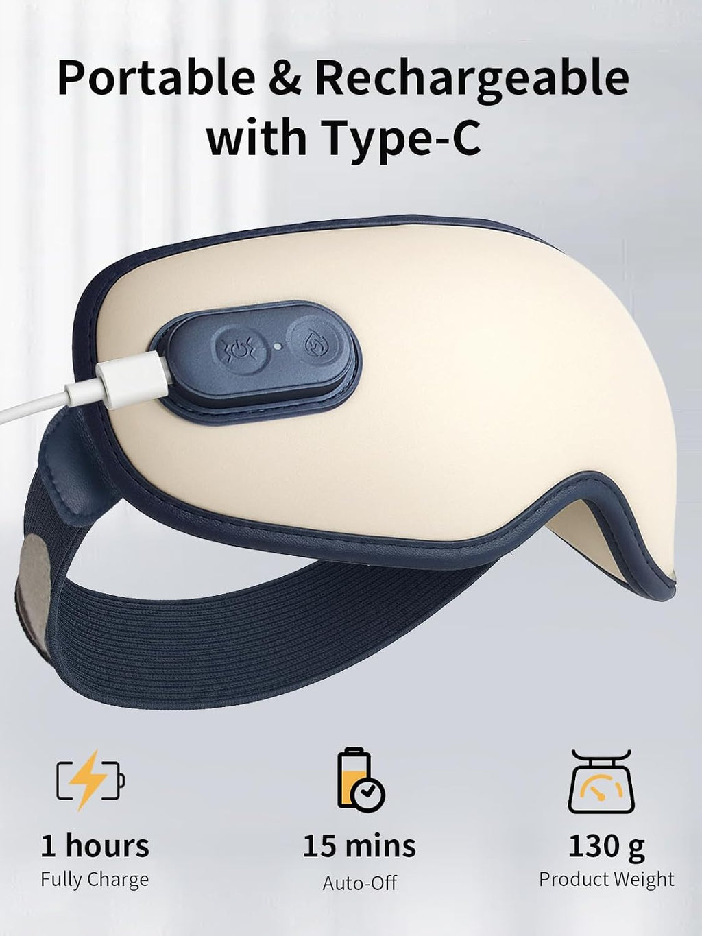 Eye Massager with Heat, Birthday Christmas Gifts for Women Men Her Him, Heated Eye Mask for Dry Eyes, Migraine Relief, Strain Relief, Improve Sleep