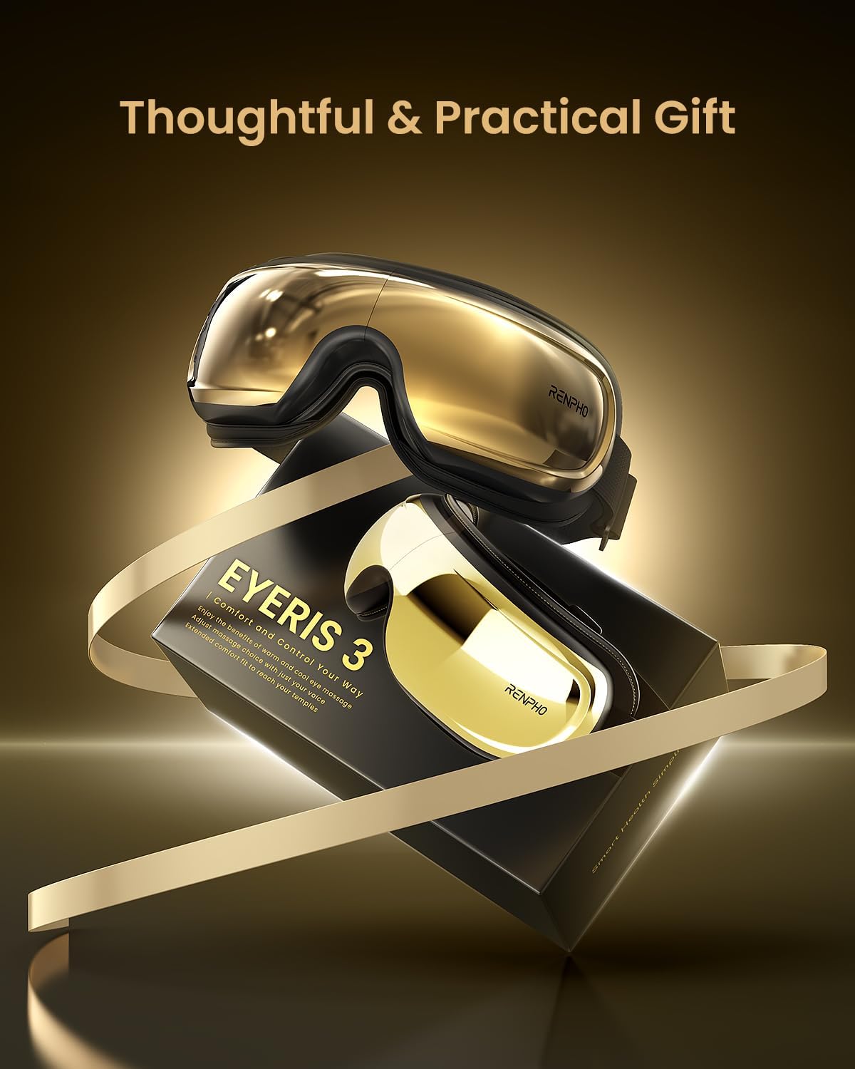 RENPHO Eyeris 3 Eye Massager with Heat and Cooling, Massaging Eye Mask