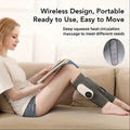 Air Compression Leg Massager, Cordless Calf & Foot Massager with 3 Intensity Levels for Legs, Thighs