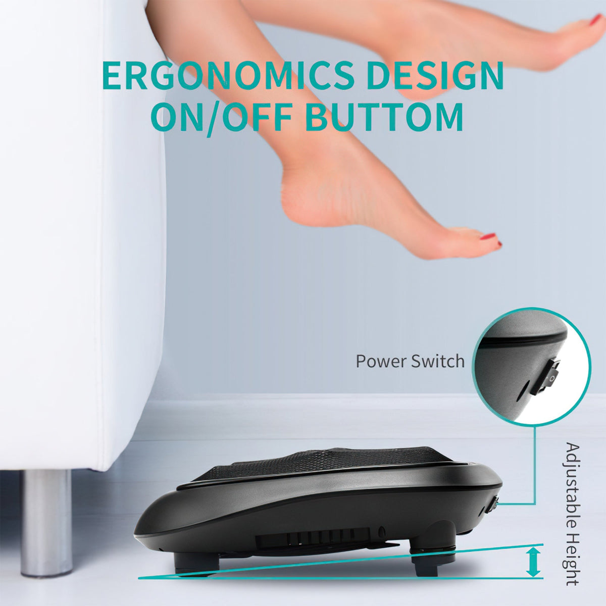 Nekteck Toe-touch Deep Kneading Foot Massager with Heat
